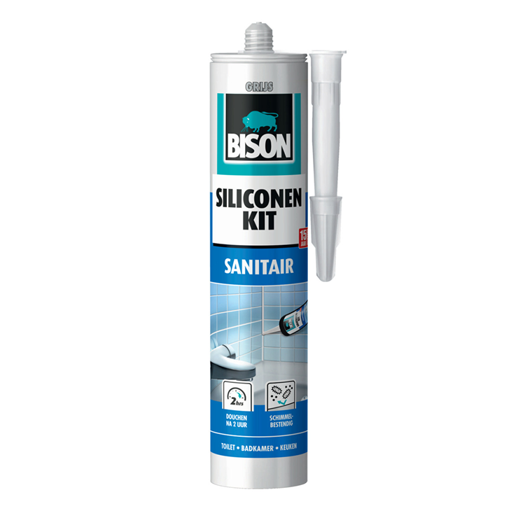 Bison 1029749 - b sil.kit 310ml manh.grijs | 3 stuks