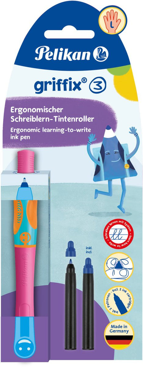 Pelikan inktpen griffix - linkshandig - roze