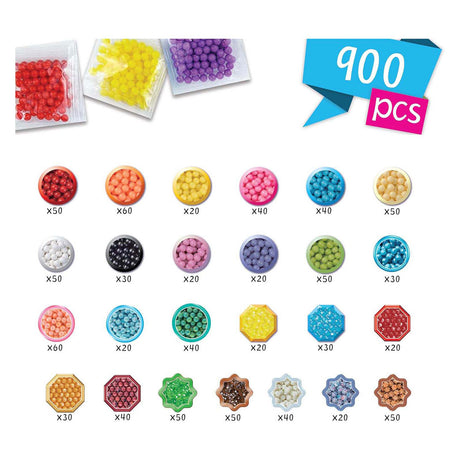 Aquabeads beginners koffer ( studio) complete set met 900 parels in 25 kleuren