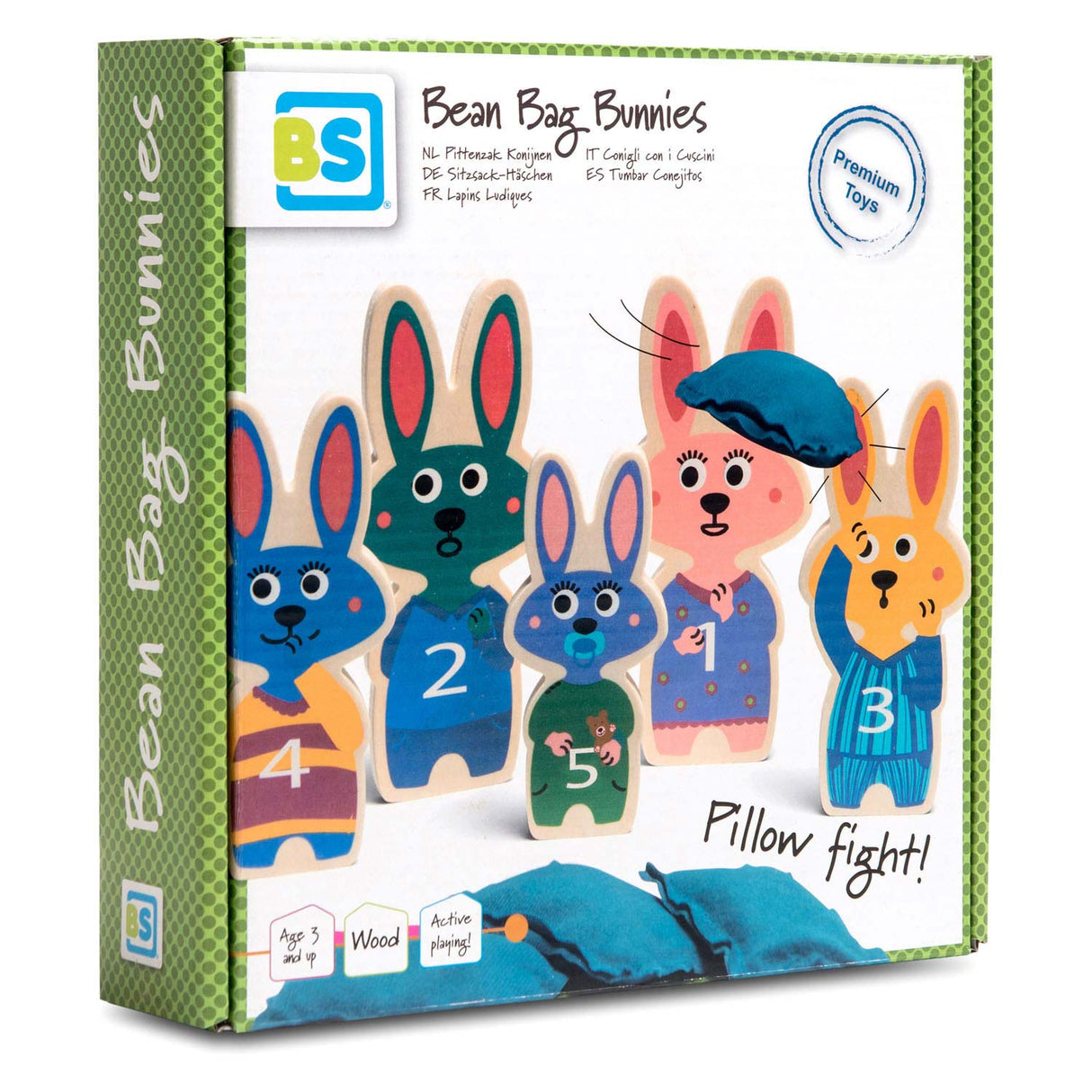 Bs toys balwerpen bunnies hout - werpspel