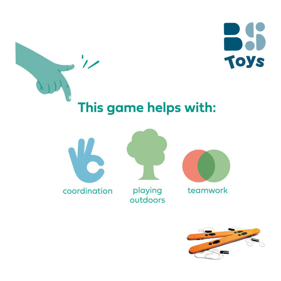 Bs toys houten loopski's voor twee personen