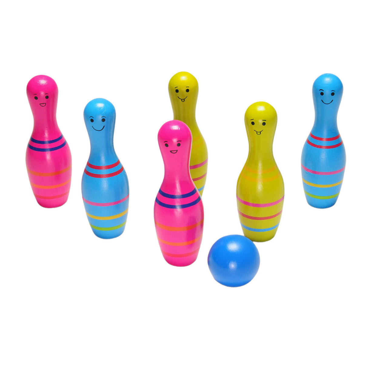 BS Toys Wooden Bowling Set Skittels junior, 7dlg.