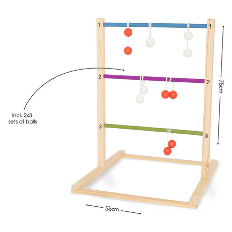 Bs toys slingerspel - werpspel voor kinderen en volwassenen - hout - slingerspel - laddergolf - buitenspeelgoed - buitenspel - werpspel - buitenspeelgoed - buitenspel - buiten spellen - tuin speelgoed