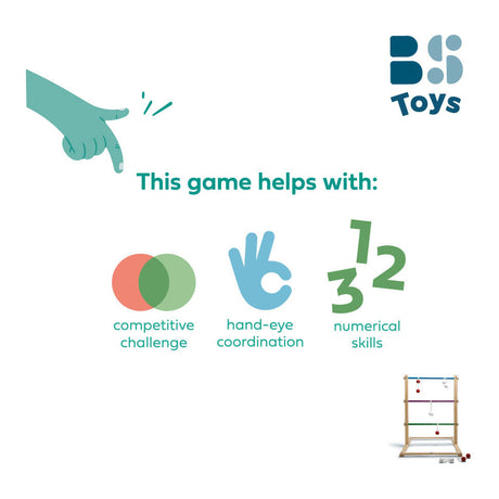 Bs toys slingerspel - werpspel voor kinderen en volwassenen - hout - slingerspel - laddergolf - buitenspeelgoed - buitenspel - werpspel - buitenspeelgoed - buitenspel - buiten spellen - tuin speelgoed