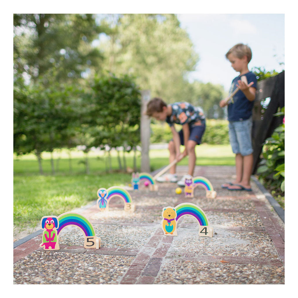 BS Spielzeug Holzkrocketspiel Regenbogen