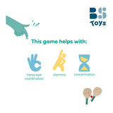 Bs toys houten padel-rackets - padelrackets - padel rackets kinderen - buitenspeelgoed voor kinderen - educatief speelgoed - cadeau kind - houten speelgoed - buiten speelgoed - strandspeelgoed - sport