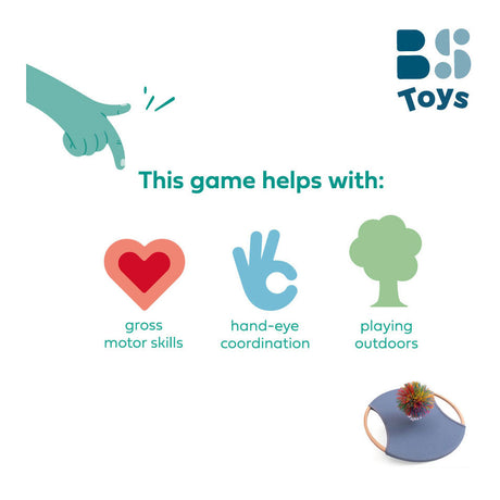 Bs toys stuiterrackets - houten speelgoed van bamboe - buitenspeelgoed - vangspel - spelletjes voor kinderen - buiten speelgoed - buitenspel - buiten spellen - tuin speelgoed - strandspeelgoed - cadeau kind