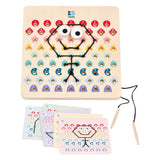 Bs toys thread and code ga519 – houten rijgspel met kaarten touwen