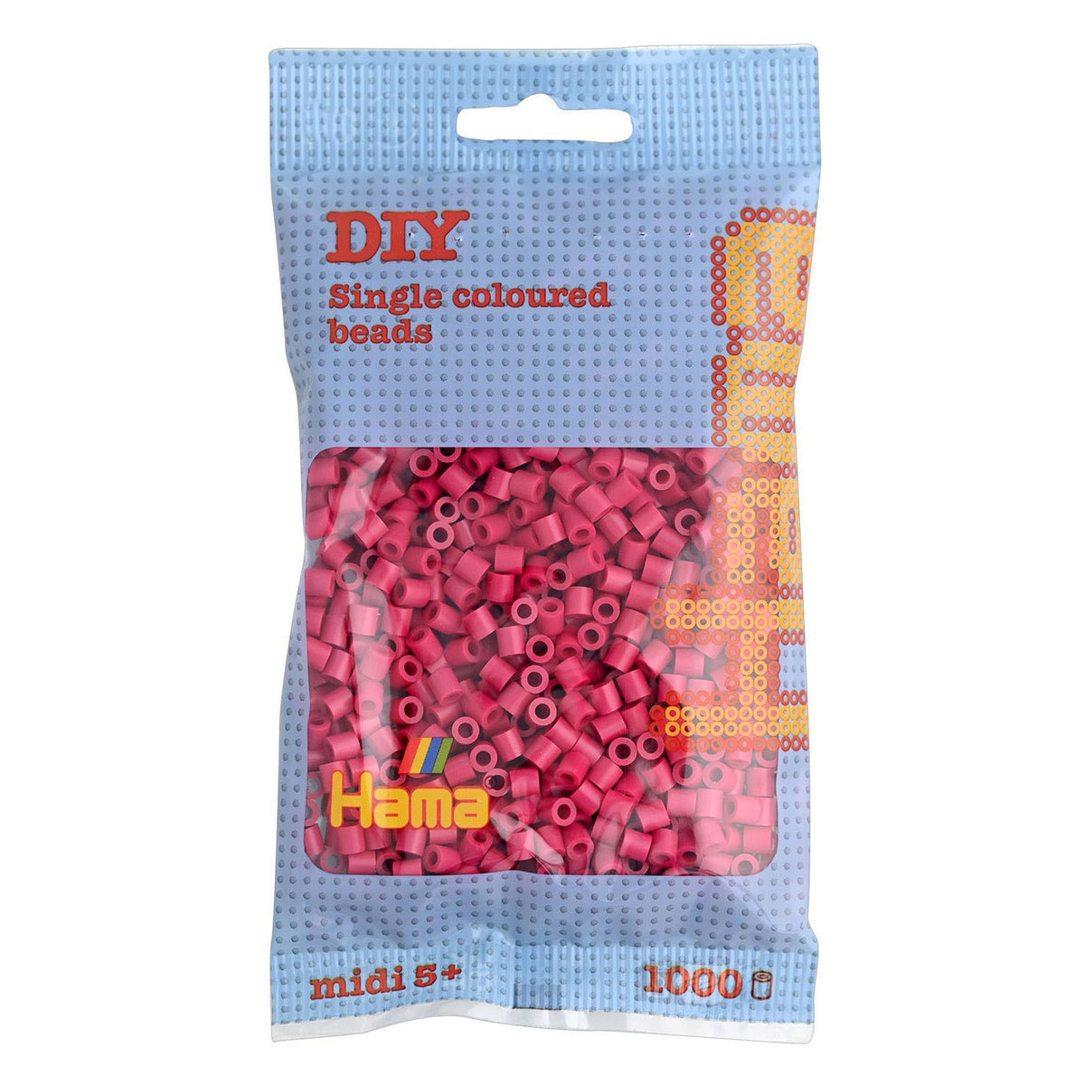 Hama midi strijkkralen - warm rood (029), 1000st.
