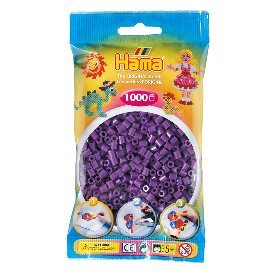 HAMA String Beads Purple (07), 1000st.