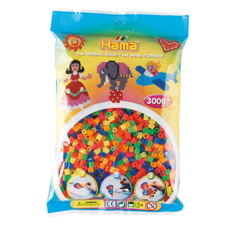 Hama String Bead Mix Neon (201-51), 3000.