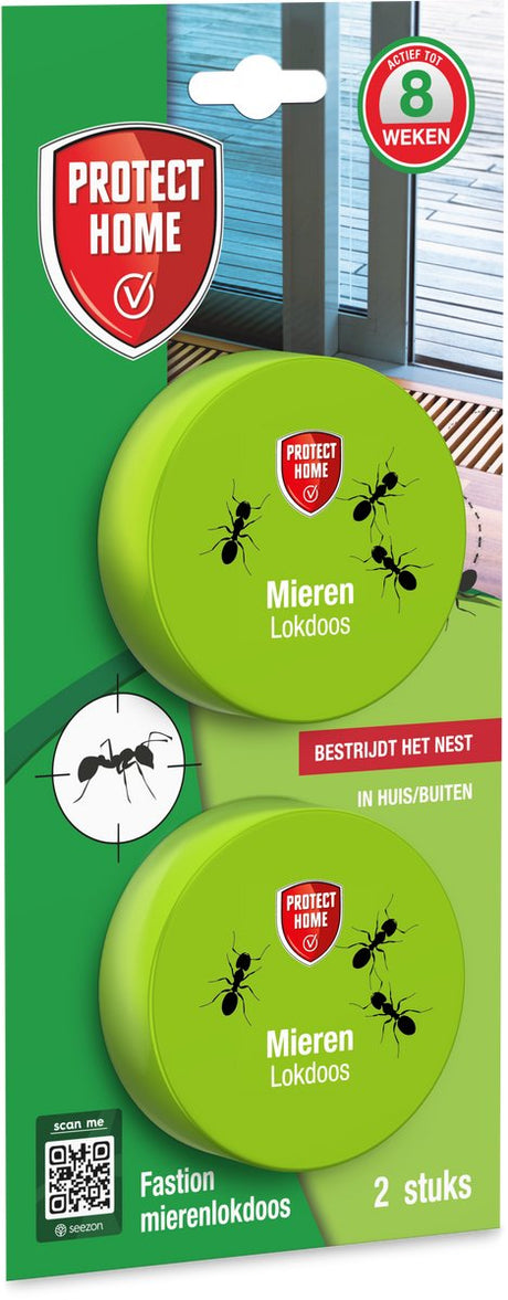 Protect home fastion mierenlokdoos 2 stuks | lokdoos tegen mieren binnen en buiten | werkt tot 8 weken