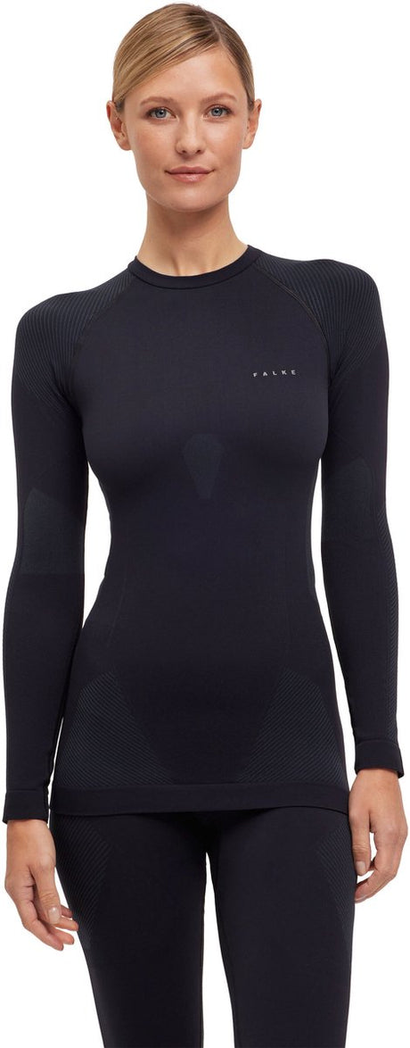 Falke warm longsleeved shirt sneldrogend functioneel functioneel shirt met lange mouwen dames zwart - maat l