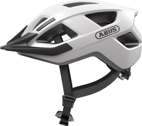 Abus Helm Aduro 3.0 - Sportieve en chique fietshelm voor veiligheid en comfort - Polar White - L 58-62cm