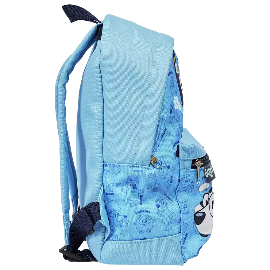 Mochila de personajes azules azules