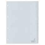Tabbladen kangaro g412f pp a4 120 micron grijs12-delig 4-gaats bedrukt
