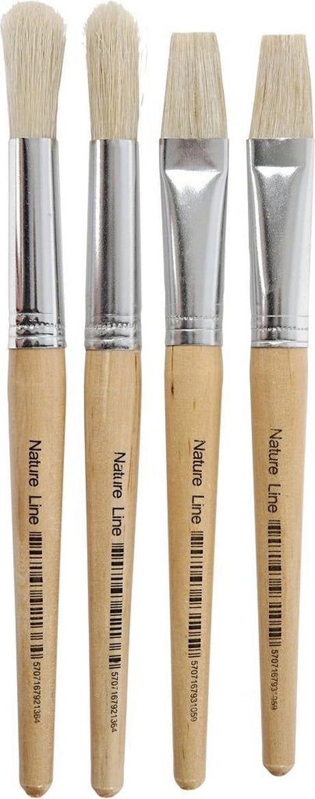Creativ company kwasten voor kinderen, b: 15 mm, 4 stuks