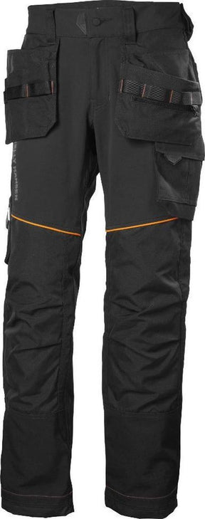 Helly hansen chelsea evolution werkbroek + smartpocket - zwart | oranje - 52