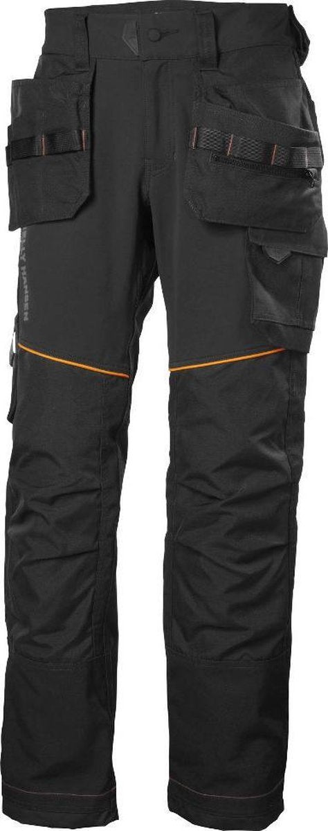 Helly hansen chelsea evolution werkbroek + smartpocket - zwart | oranje - 52