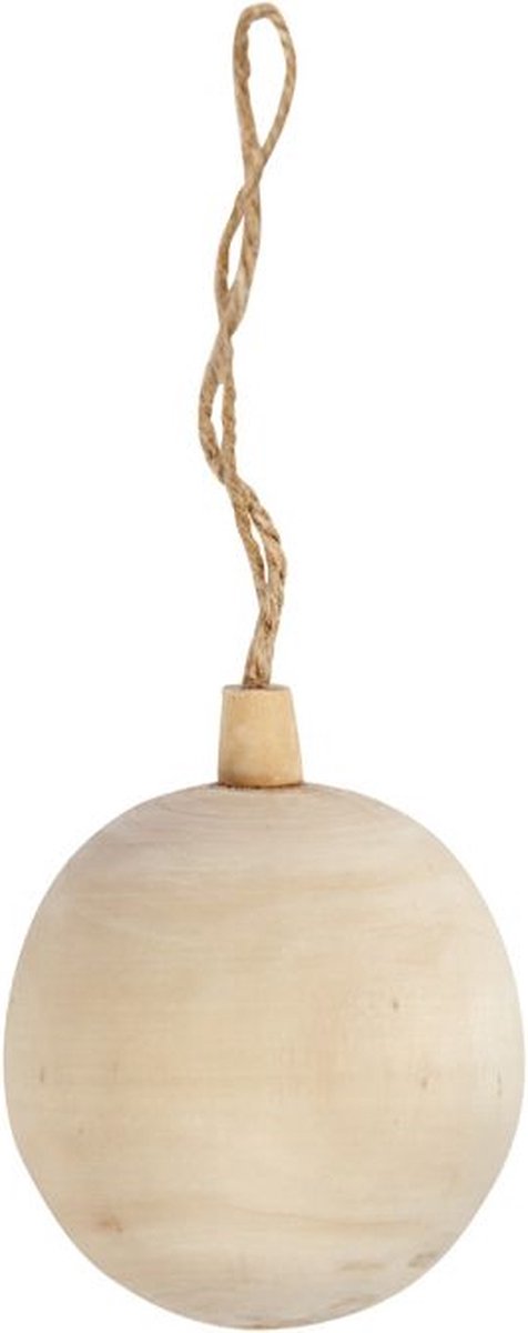 Creativ company kerstbal hanger hout, 6,4cm