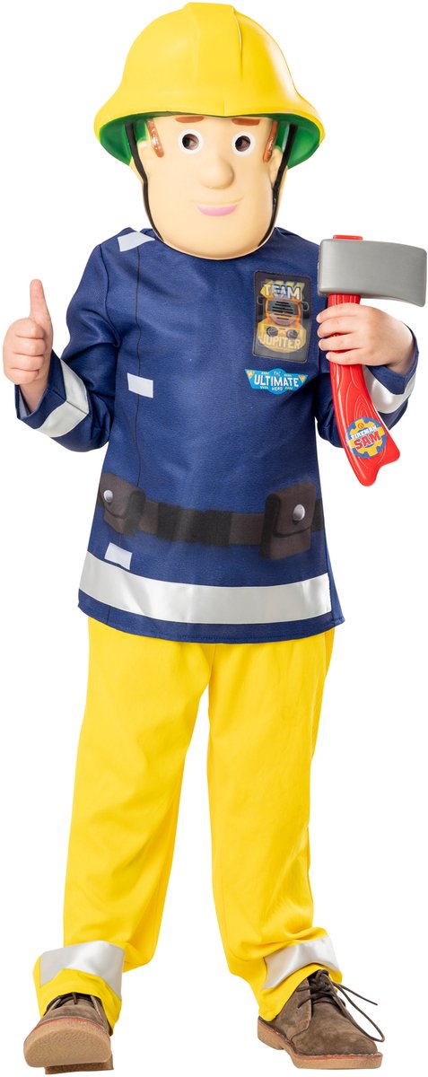 Rubies - brandweerman sam kostuum (5-6 jaar) 110 116
