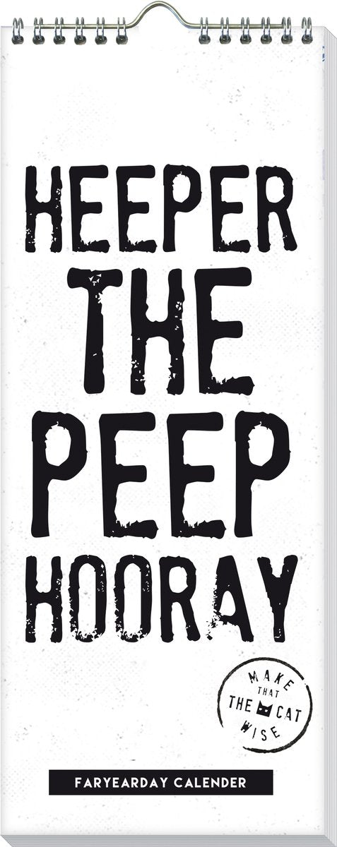 Make that the cat wise verjaardagskalender - heeper the peep hooray