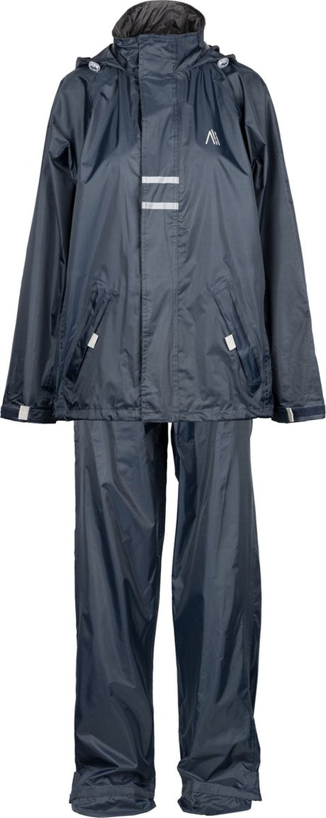 Ralka regenpak waterdicht en ademend - senior - reflectie - marine - l