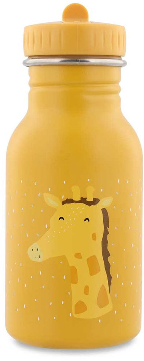 Trixie drinkfles - mr. giraffe - rvs waterfles voor kinderen - 350ml - lekvrije fles - oranje - giraf