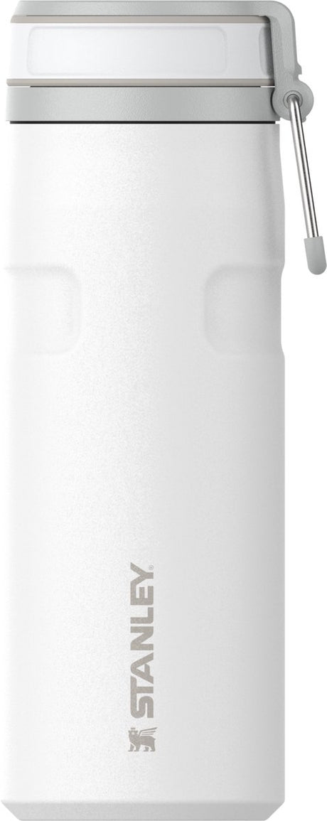 Stanley twist flip 2.0 waterfles met draaidop met springveer 0.47l - 10 uur koud - 2 dagen koud met ijs - roestvrijstalen drinkfles - bpa vrij - lekvrij - vaatwasserbestendig - black