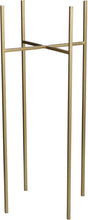 Mica decorations - bloempot plantenpot standaard verhoger - goud - b18.5 x h55 cm - metaal