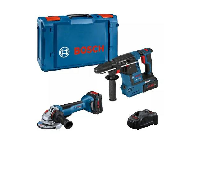 Bosch combo set 18v (gbh 18v-26, gws 18v-10pc) 2xpc5,5ah xl-boxx