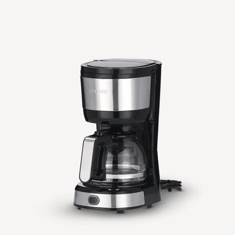 Severin koffiezetapparaat 4-kops met glaskan 750w rvs zwart
