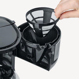 Severin koffiezetapparaat 4-kops met glaskan 750w rvs zwart