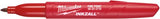 Milwaukee accessoires fine point marker - red - 1pc - 48223170
