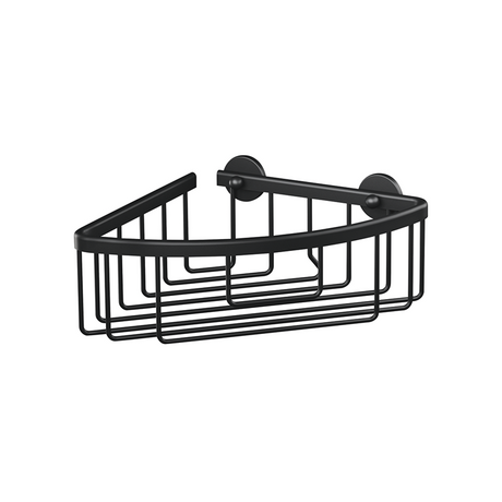 Tesa hoekmand aluxx black matzwart badkamer zelfklevend zonder boren – 192x92x200mm