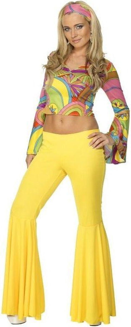 Vegaoo hippiekostuum uit de jaren 70 voor dames - verkleedkleding - small s