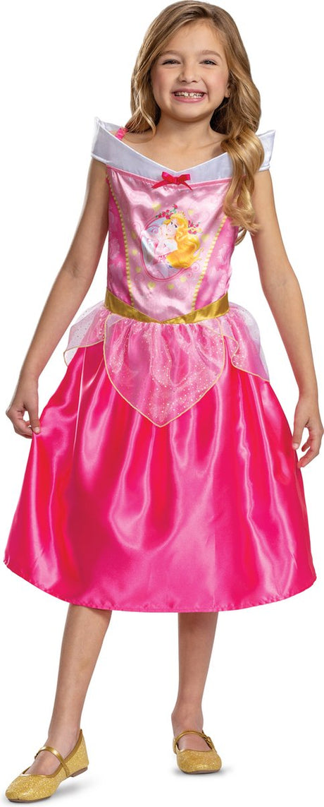Disguise disney prinses - sleeping beauty, aurora basic plus , maat m (7-8 jaar), meisjes m