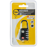Yale 1060497 - code hangslot tsa zwart | 3 stuks