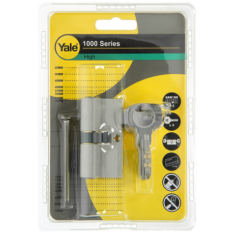 Yale 1060533 - profielcilinder 1000 mv 60mm(30 30) | 2 stuks