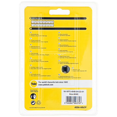 Yale 1060542 - profielcilinder 1000 mv 80mm(40 40) | 2 stuks