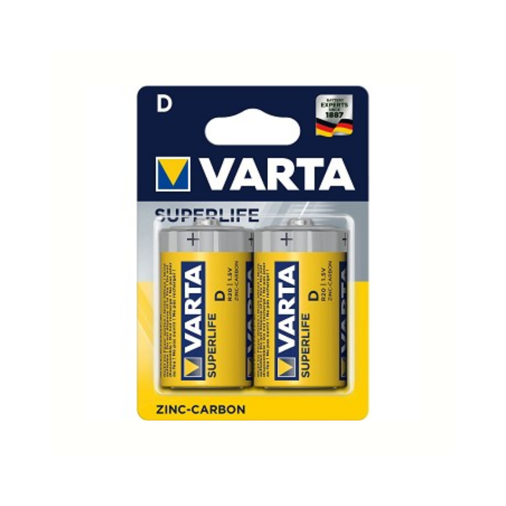 Varta Battery SuperLife R20 D Mono Card A 2