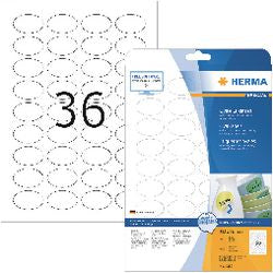 Herma etiketten wit movables verwijd. 40.6x25.4 mm ovaal a4