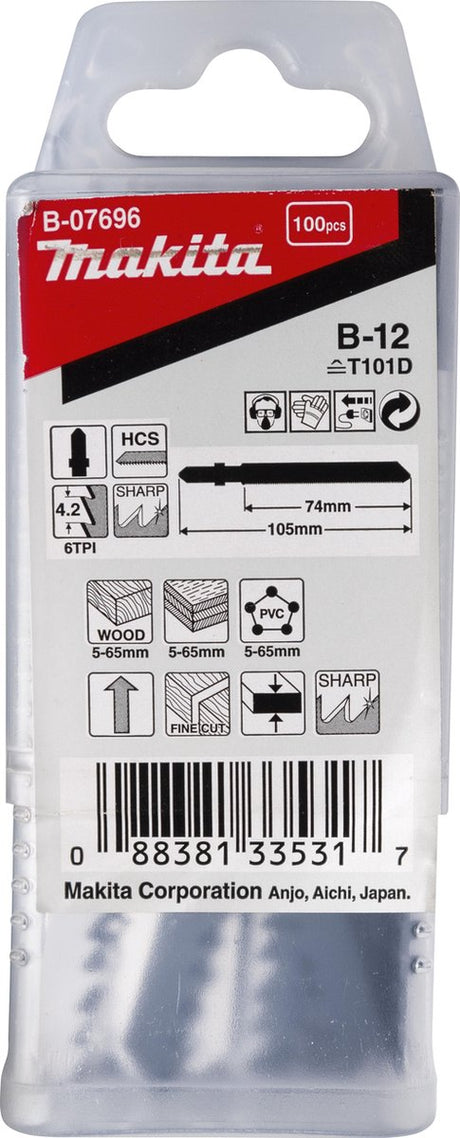 Makita decoupeerzaagblad voor hout kunststof (100 stuks) - t 101 d - b-07696