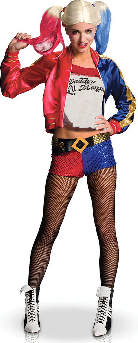 Rubies nl luxe harley quinn - suicide squad™ kostuum voor vrouwen - verkleedkleding - maat s