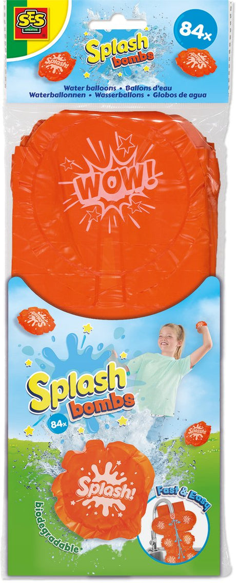 Ses creative splash bombs waterballonnen - zelfsluitend - vanaf 5 jaar - 84 stuks - herbruikbaar - schoencadeautjes sinterklaas
