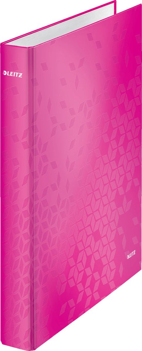 Leitz wow ringband a4 - 2-rings - rugbreedte van 40mm met 2 d-ringen - roze
