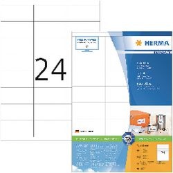 Merkloos sans marque herma prem. etiketten wit 70x35 100 bl. din a4 2400 stuks 4429