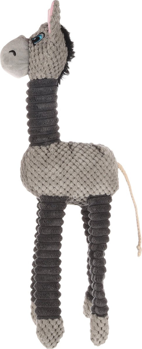 Flamingo - hondenspeelgoed rasha ezel - grijs - 48 x 18 x 11 cm s