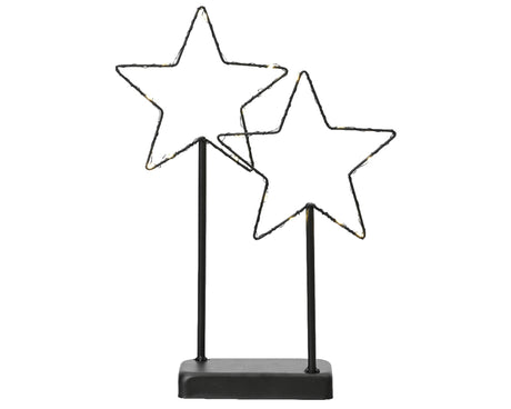 Lumineo micro led ster op standaard 20 lamps op batterij met timer 6x24x34cm
