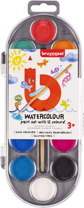 Bruynzeel waterverfset kids penseel 12 napjes ass | 6 stuks